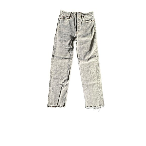 Re/Done‎ Size 28 70s Ultra High Rise Stove Pipe Jeans Washed Sage Green #V11-1 - Picture 2 of 14